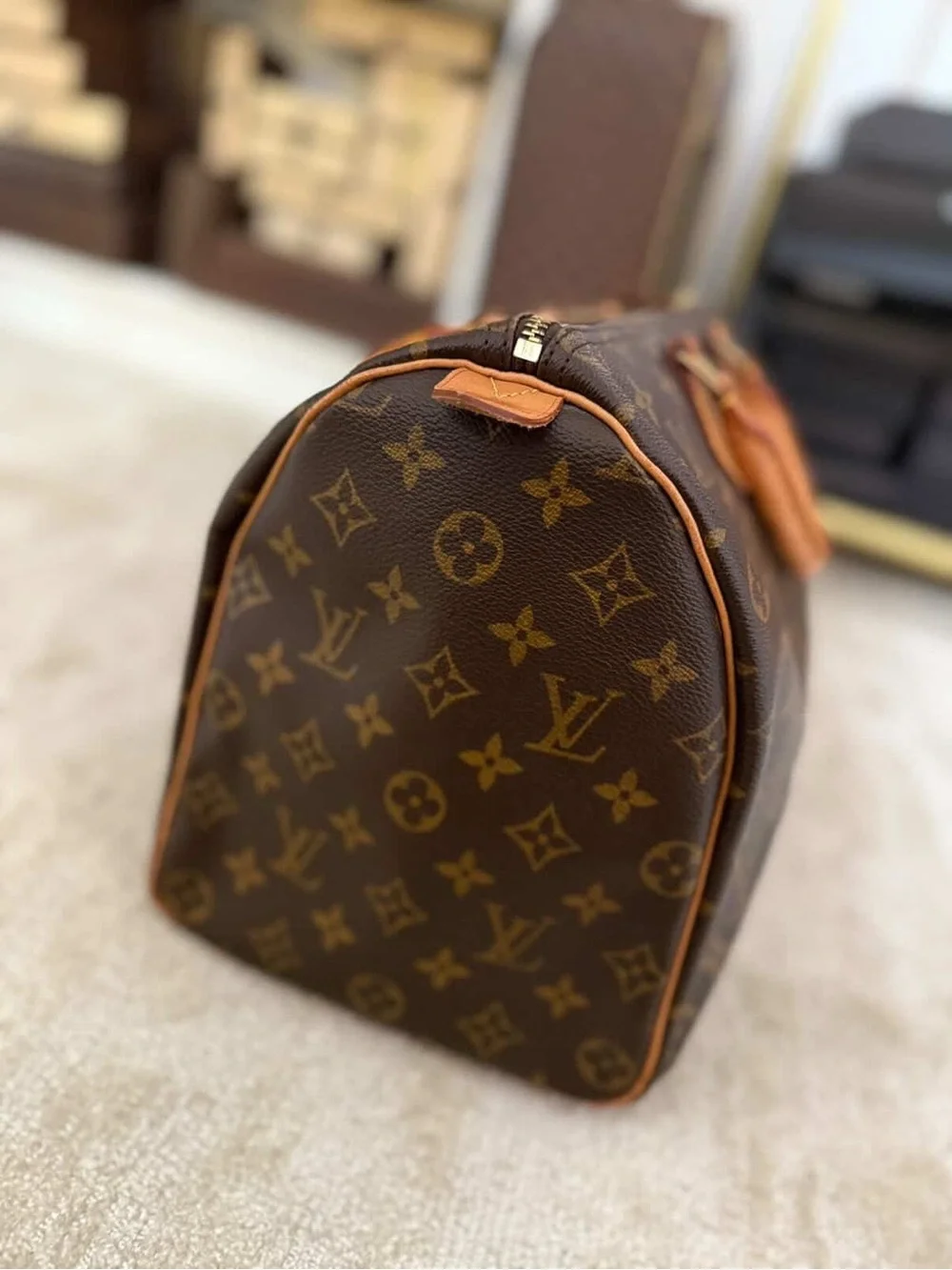 Louis Vuitton Monogram Duffel Bag in Brown and Tan